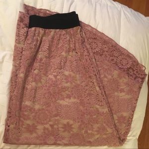 Lula Roe Lucy Lace maxi skirt